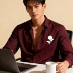 Viscose Cotton Rose Applique Shirt