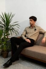 Viscose Cotton Rose Applique Shirt - Image 5