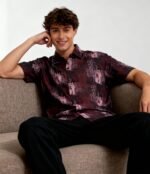 Korean Lycra Digital Print Half Sleeves Shirt