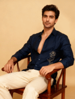 Luxury Lenin with Rose embroidery Men's shirt - Image 9