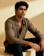 COTTON LENIN STRIPES CHINESE COLLAR SHIRT - Image 3