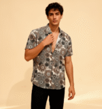 Pure Lenin printed half sleeves shirt - Image 6